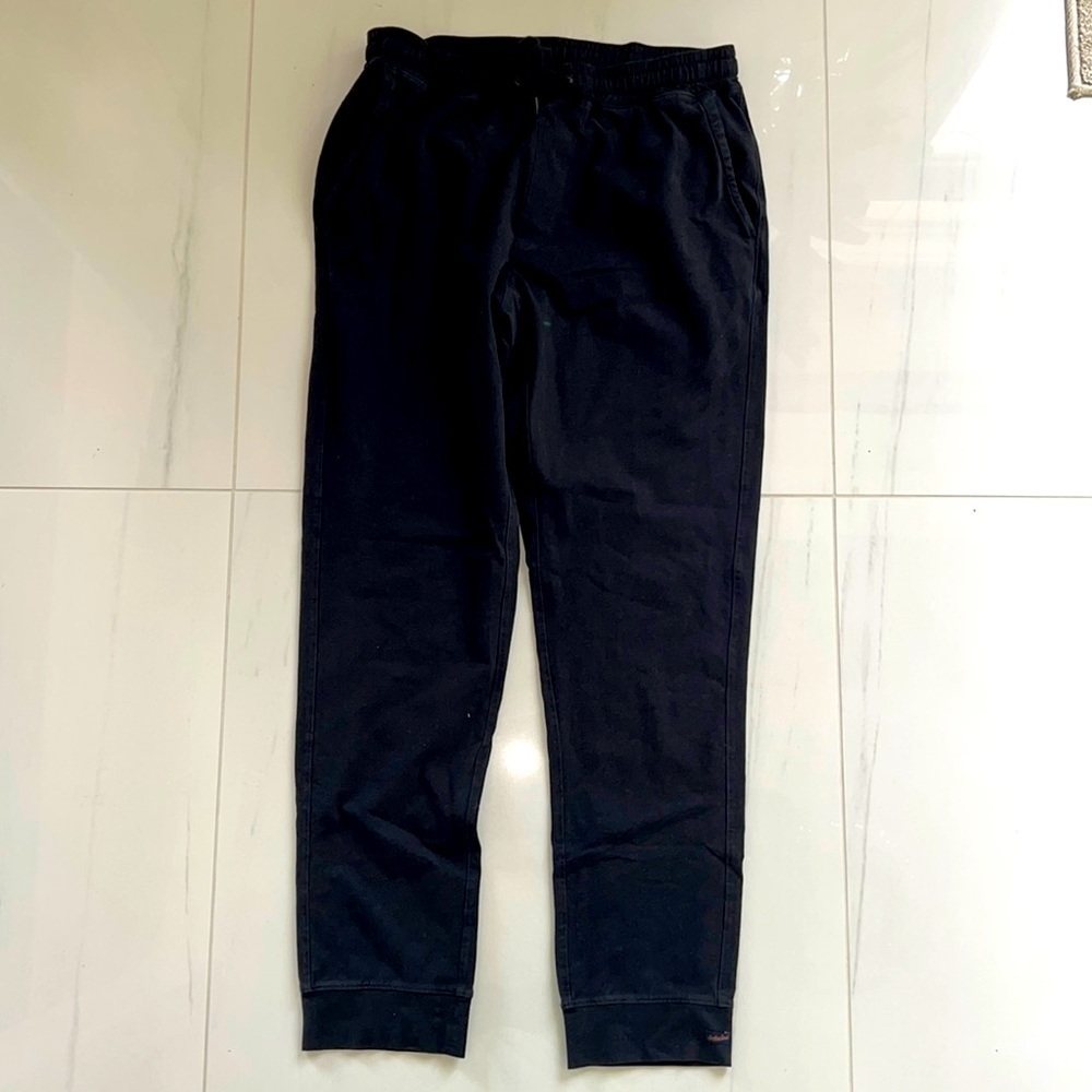 Black Soft Brushed Twill Good Man Brand Straight Leg Pant Drawstring Size L